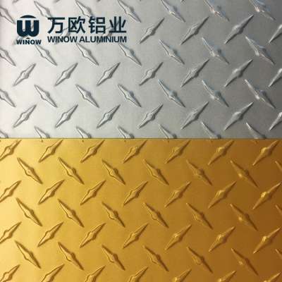 custom supply high quality 5bars tread price 5052 5754 aluminium stair diamond  plate