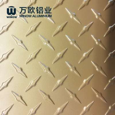 custom supply high quality 5bars tread price 3003 3105 aluminum diamond  plate